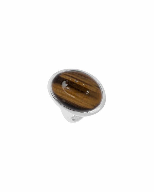 VDA IM rg SIZE LARGE/8  ENERGY TIGER EYE STERLING SILVER PLATED